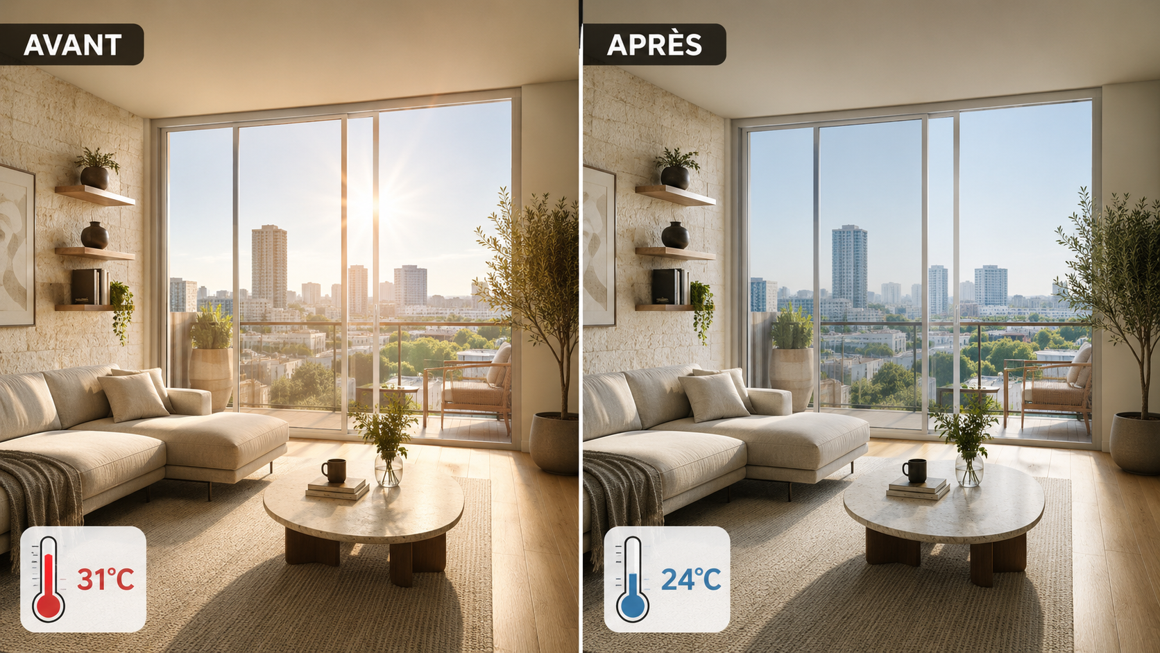 Film Solaire Anti-Chaleur — Confort & Luminosité